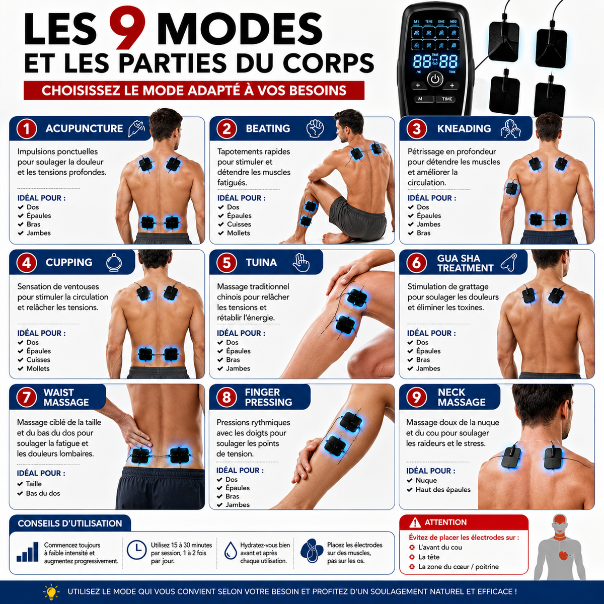 appareil de massage électronique         Azima RelaxPro™            l'appareil qui soulage les douleur😌