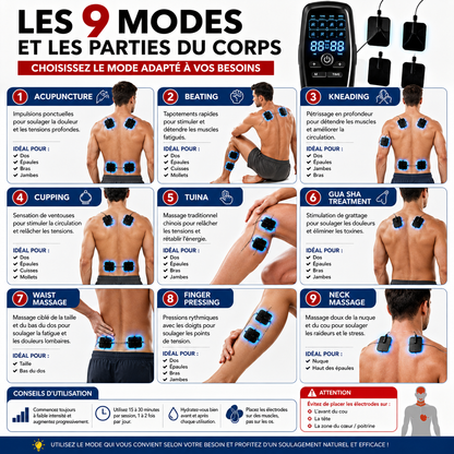 appareil de massage électronique         Azima RelaxPro™            l'appareil qui soulage les douleur😌