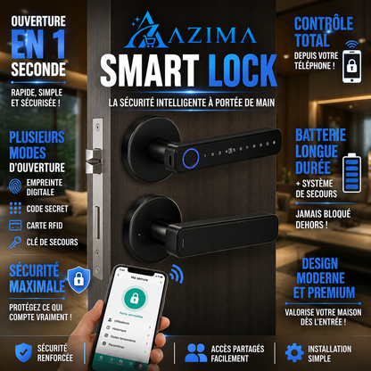🔐 Azima SmartLock™ 👉 La sécurité intelligente qui simplifie votre quotidien