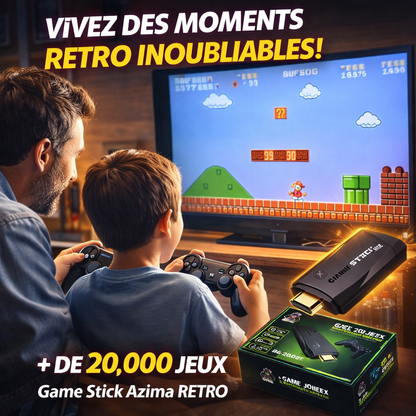 🎮 Azima  retro play – Revivez 2000 Jeux Légendaires+2 manette sans fil offert