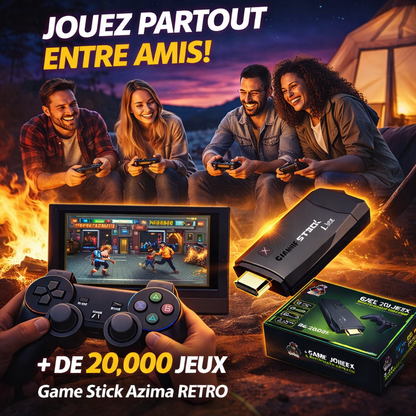🎮 Azima  retro play – Revivez 2000 Jeux Légendaires+2 manette sans fil offert