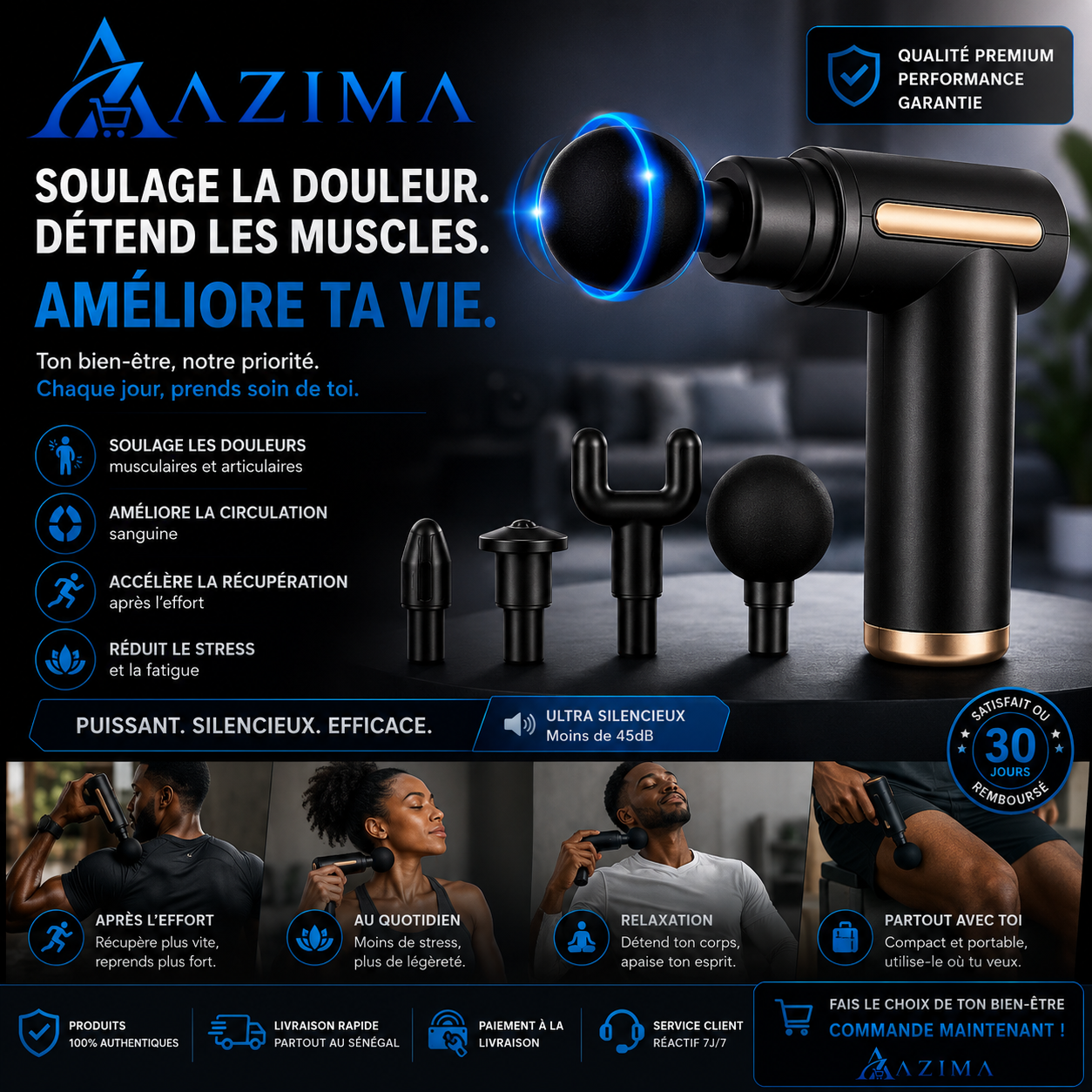 💆‍♂️ Azima Turbo Massage 5 en 1 🔥