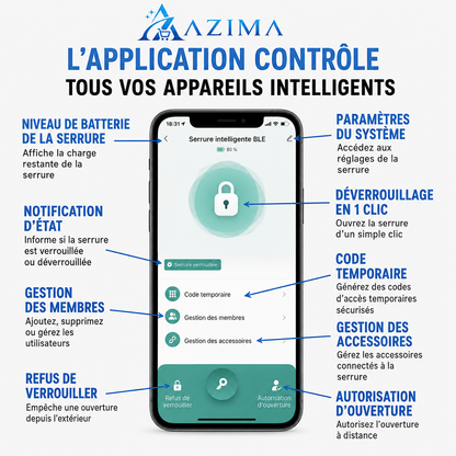 🔐 Azima SmartLock™ 👉 La sécurité intelligente qui simplifie votre quotidien